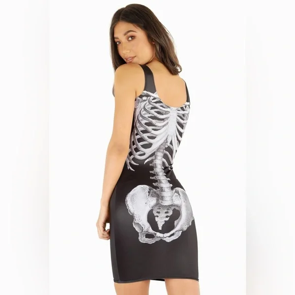 NWOT Blackmilk Ribs Black Dress ~ LIMITED Size Large - Picture 4 of 16